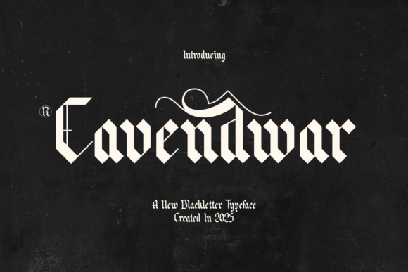 Cavendwar Font: Bold Blackletter for Web Design