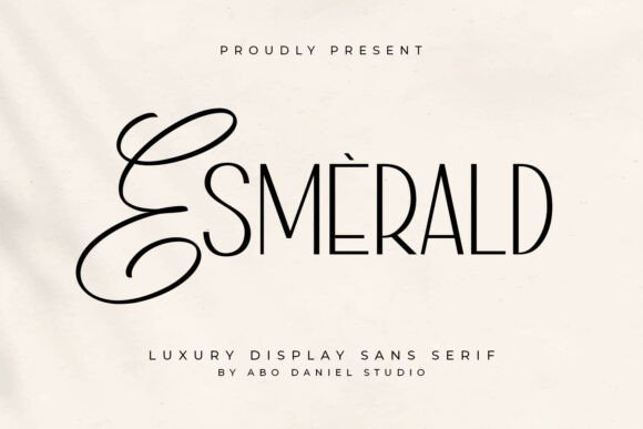 Esmerald: A Luxurious Display Font