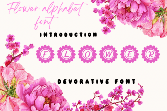 Flower Alphabet Font for Creative Campaigns