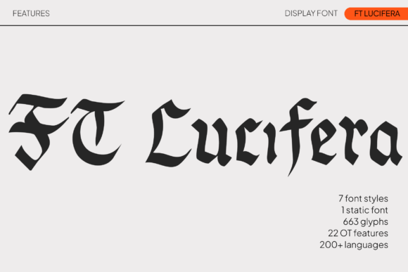 Ft Lucifera: A Bold Blackletter for Designers