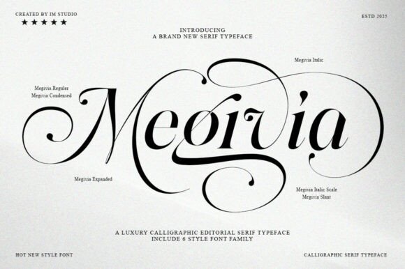 Megivia: A Serif Font for Polished Branding