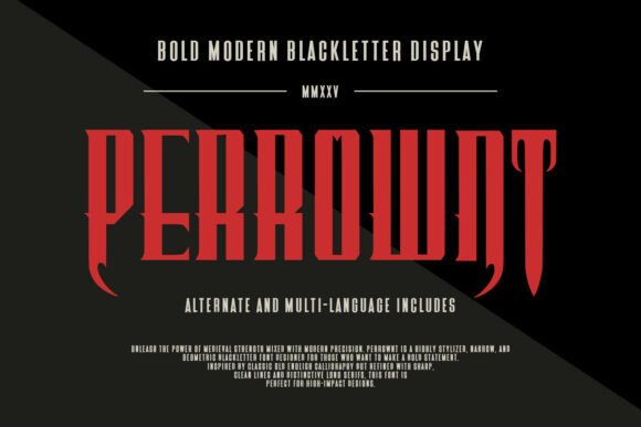 Perrownt: A Bold Blackletter Font